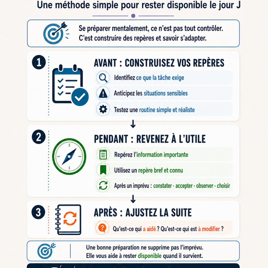 Pr&eacute;paration mentale face &agrave; une &eacute;ch&eacute;ance : les rep&egrave;res avant, pendant et apr&egrave;s le jour J